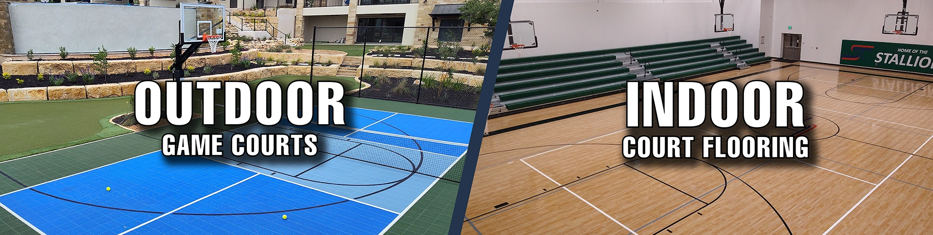 Contact Lone Star Game Courts for outdoor game courts and indoor court flooring